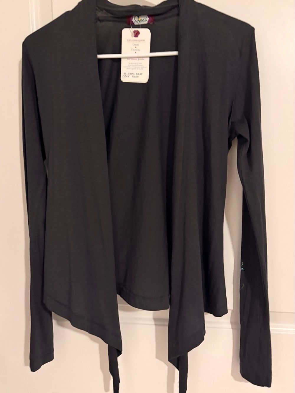 Vyana Open Front Cardigan with Accent Beading NWT